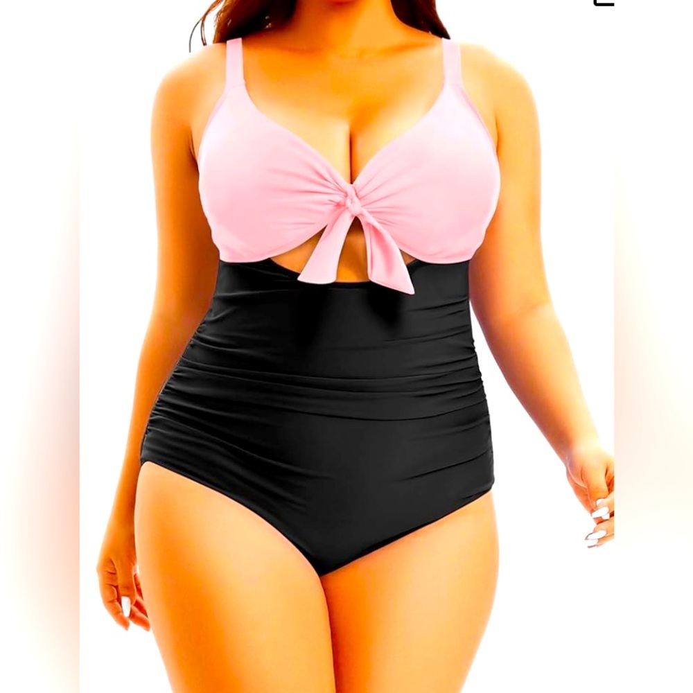 Aqua Eye Swimsuit womens size 18W pink black-NWT